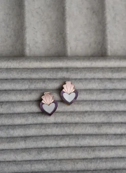 Butoni Hearts Nappikorvakorut, Violetti