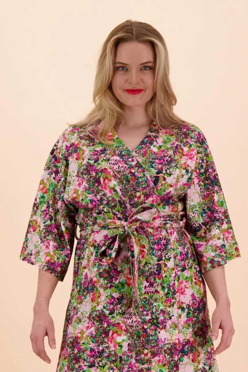 Kaiko Kimono, Blooming Forest Bright