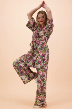 Kaiko Kimono, Blooming Forest Bright