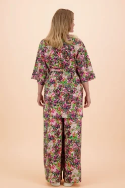 Kaiko Kimono, Blooming Forest Bright