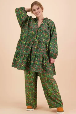Kaiko Voluminous Tunika, Green Meadow