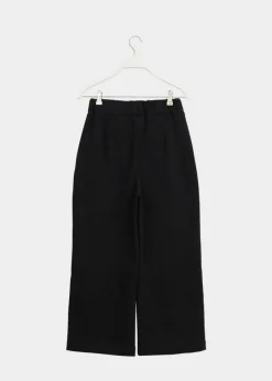 Papu Wide Leg Housut Pitka, Musta