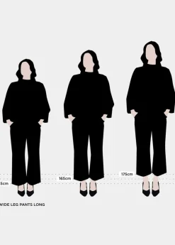 Papu Wide Leg Housut Pitka, Musta